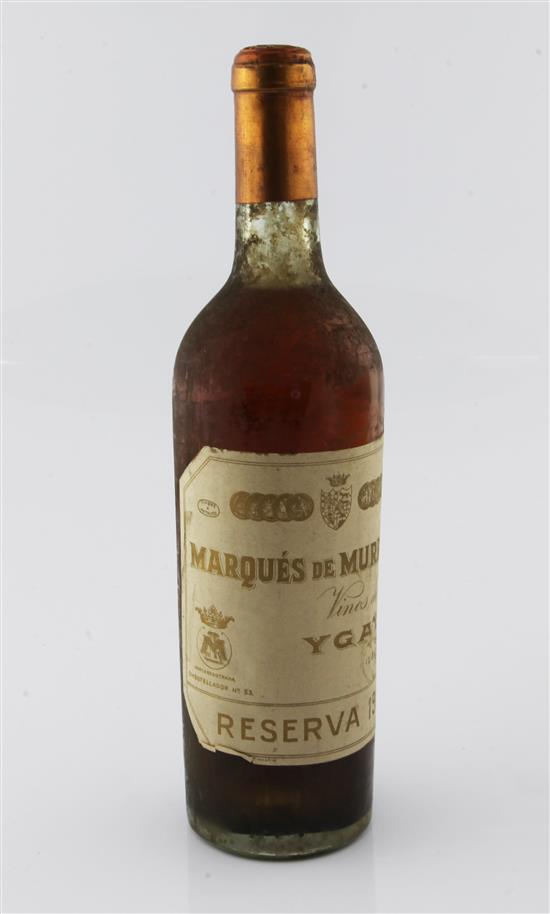 One bottle of Marques de Murrieta Blanco reserve, 1910,